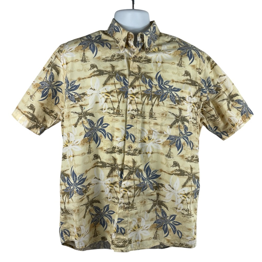 Munsingwear‎ Men's Tropical Palm Print 100% Cotton Casual Shirt, Size M